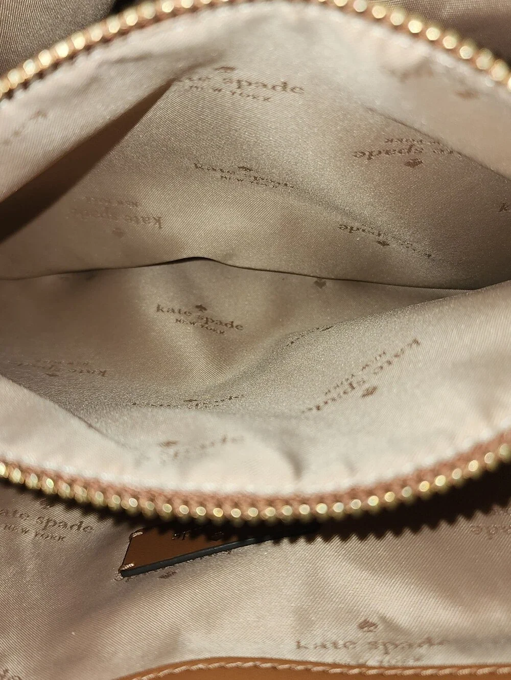 Kate Spade Large Dumpling Satchel Warm Gingerbread Flawless w/ Strap